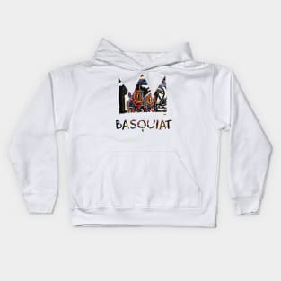 King Basquiat Crown Art Kids Hoodie